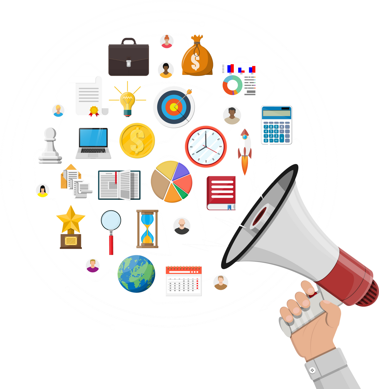 Digital Marketing, Social Media, Network.